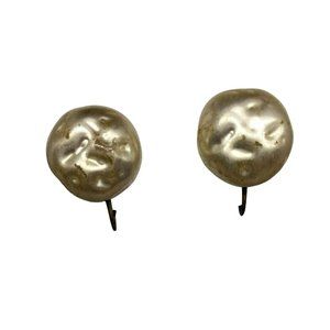 Vintage Stamped Japan Painted Pearl Colored Clip on Earrings